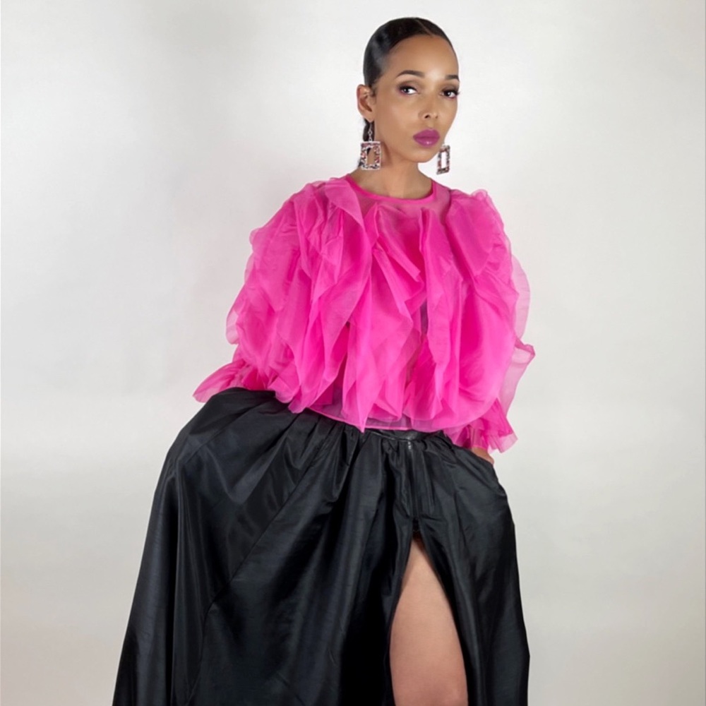 “The PinkLotus” Fuchsia Pink Long Sleeve Top